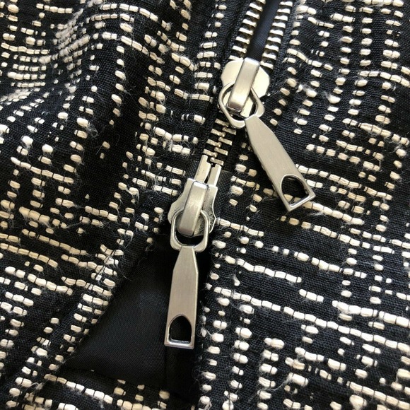 Lafayette 148 Tweed Knit Ruffled Zip Jacket 6 - Picture 9 of 10